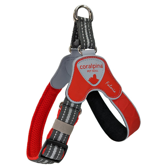 Coralpina Faloria Adjustable Harness Red – Lightweight Secure Fit, Small and Medium Sizes
