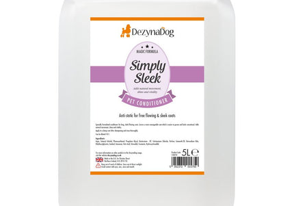 DezynaDog Magic Formula Simply Sleek Conditioner – Moisturizing Concentrate for Medium and Long Coats, 5L