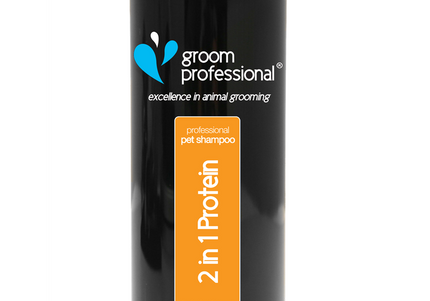 Groom Professional 2in1 Protein Shampoo – Conditioning Formula with Protein, 1:10 Concentrate, 450ml