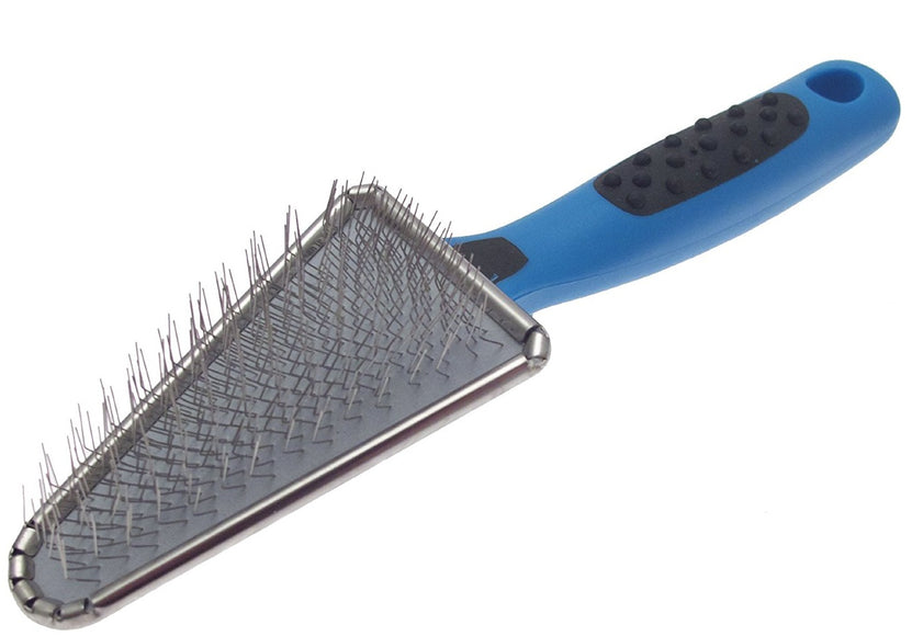 Groom Professional Triangle Soft Slicker Brush – Gentle Triangular Poodle Grooming Tool