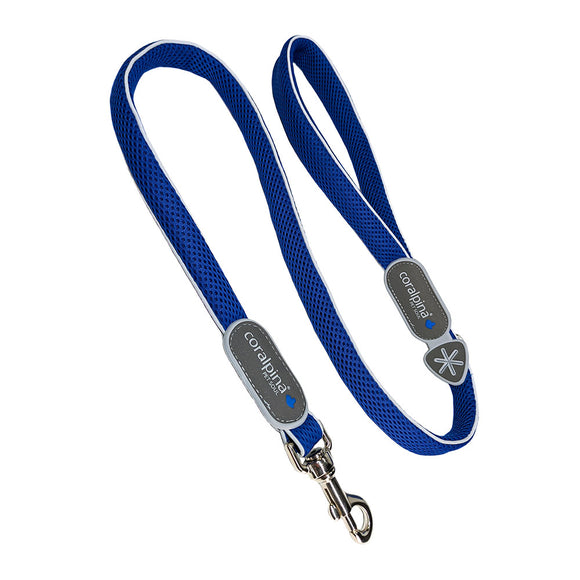 Coralpina Cinquetorri Leash Blue – Lightweight Mesh Lead with Comfortable Grip, 7/8 Inch Width