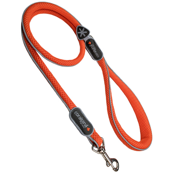 Coralpina Cinquetorri Mesh Leash – Lightweight Breathable Orange Lead with Soft Grip