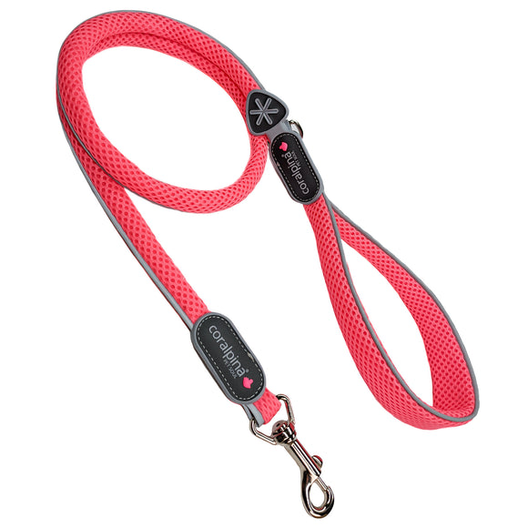 Coralpina Cinquetorri Mesh Leash – Lightweight Neon Pink Fluo, Breathable and Durable Design