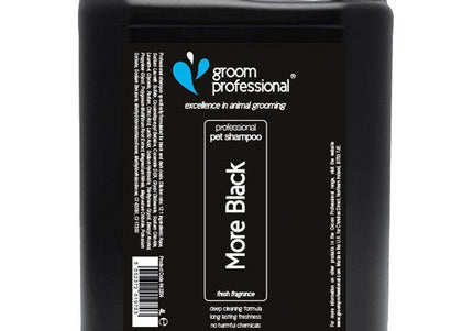 Groom Professional More Black Shampoo – Color-Enhancing Formula for Black and Dark Coats, 4L