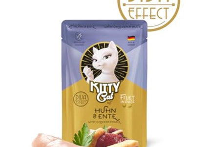 Kitty Cat Filet in Pate Chicken & Duck 85g – Tender Fillet Blend in Smooth Pâté Pouch