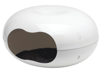Record Ciambella XXS Modern Cat Bed – Plastic Donut-Shaped Booth, 49x49x27cm