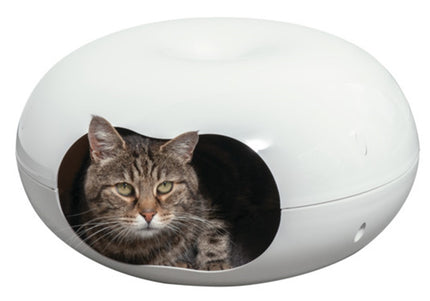Record Ciambella XXS Modern Cat Bed – Plastic Donut-Shaped Booth, 49x49x27cm