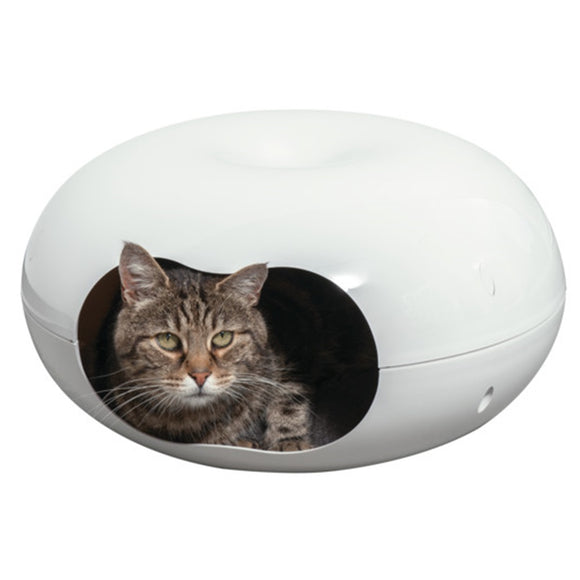 Record Ciambella XXS Modern Cat Bed – Plastic Donut-Shaped Booth, 49x49x27cm