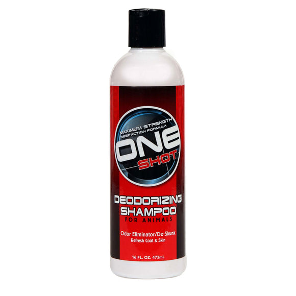 One Shot Deodorizing De-Skunk Shampoo – Professional Concentrate, Strong Odor Removal, 473ml