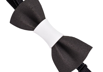 Record Collar Bow Large – Elegant Adjustable Bow Tie, Black, 10x5.5cm, Comfortable Fit