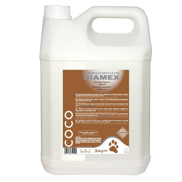 Diamex Coco Shampoo – Coconut Oil Concentrate for Long, Thick Coats, 5L Bottle