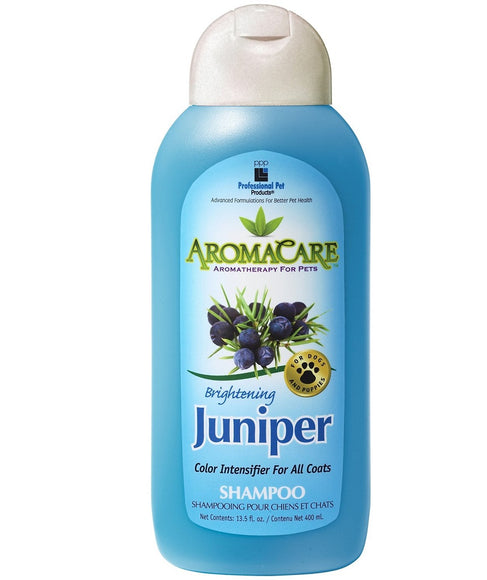 PPP AromaCare Juniper Brightening Shampoo – Concentrated 1:32 Formula, 400ml, Enhances Coat Shine