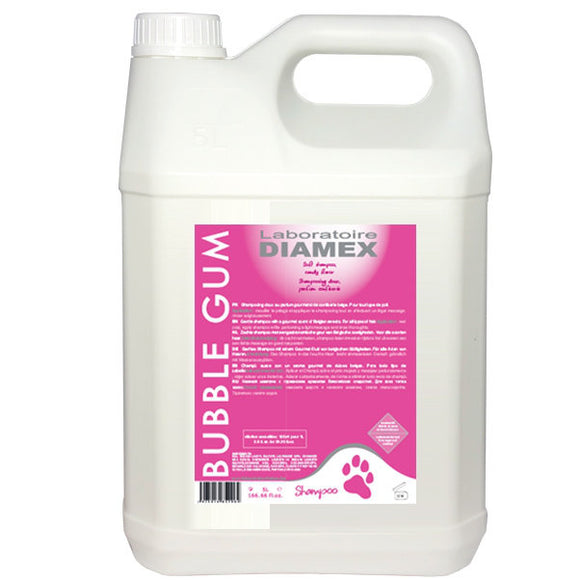 Diamex Bubble Gum Scented Shampoo – Concentrated Formula 1:8, 5L, Suitable All Coat Types