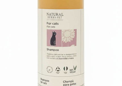Natural Derma Pet Cat Shampoo – Soothing Hydrating Formula with Chamomile Extract