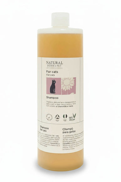 Natural Derma Pet Cat Shampoo – Soothing Hydrating Formula with Chamomile Extract