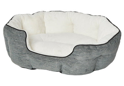 MidWest QT Deluxe Tulip Nesting Evergreen High Sided Dog Bed, Gray, Medium – Plush Supportive Comfort