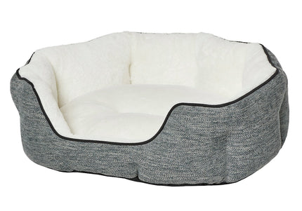 MidWest QT Deluxe Tulip Nesting Evergreen High Sided Dog Bed, Gray, Medium – Plush Supportive Comfort