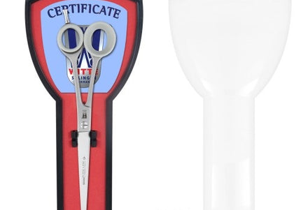 Witte Rose Line 8.5 Inch Curved Grooming Scissors – Micro-Sanded Precision Blades, Ergonomic Design