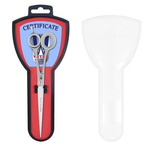 Witte Rose Line 8.5 Inch Curved Grooming Scissors – Micro-Sanded Precision Blades, Ergonomic Design