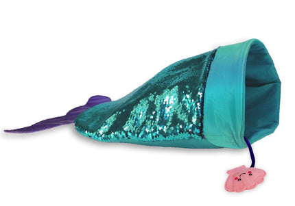 KONG Play Spaces SeaQuins Cat Tunnel – Mermaid Tail Design, Sequined, Rustling Interactive Toy