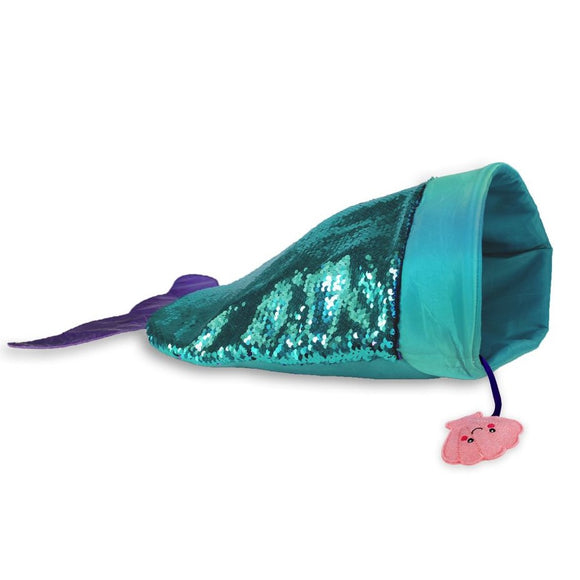 KONG Play Spaces SeaQuins Cat Tunnel – Mermaid Tail Design, Sequined, Rustling Interactive Toy