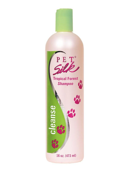 Pet Silk Tropical Forest Shampoo 473ml – Moisturizing Concentrate with Tropical Fruit Scent, Soothes Irritations