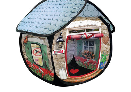 KONG Play Spaces Bungalow Foldable Cat Playhouse – Soft Fabric, Portable Design