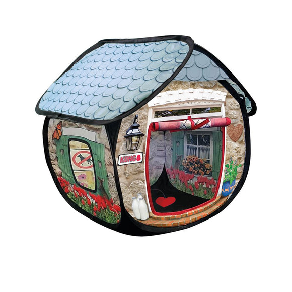 KONG Play Spaces Bungalow Foldable Cat Playhouse – Soft Fabric, Portable Design