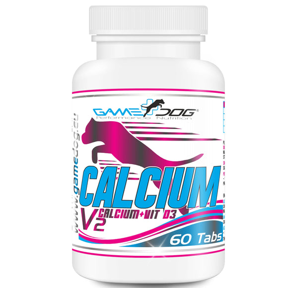 Game Dog Calcium Plus D3 Tablets – Bone-Strengthening Formula with Vitamin D3, 60 Count