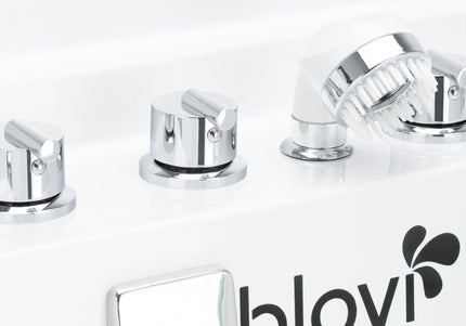 Blovi Professional Grooming SPA Ozone Bathtub – Milky Micro Bubble Hydromassage, 75x66x98cm, White