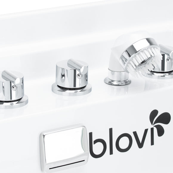 Blovi Professional Grooming SPA Ozone Bathtub – Milky Micro Bubble Hydromassage, 75x66x98cm, White