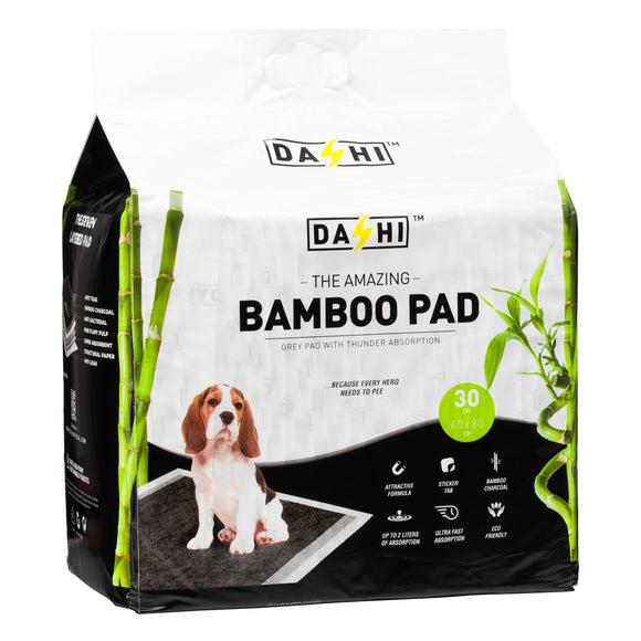Dashi Bamboo Antibacterial Hygienic Pads 60x80cm – Activated Carbon, 30 Pack
