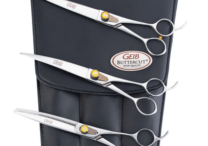 Geib Crab Scissors Set Level 2 – 8.5" Japanese Stainless Steel Professional Scissors, 3 Piece Kit