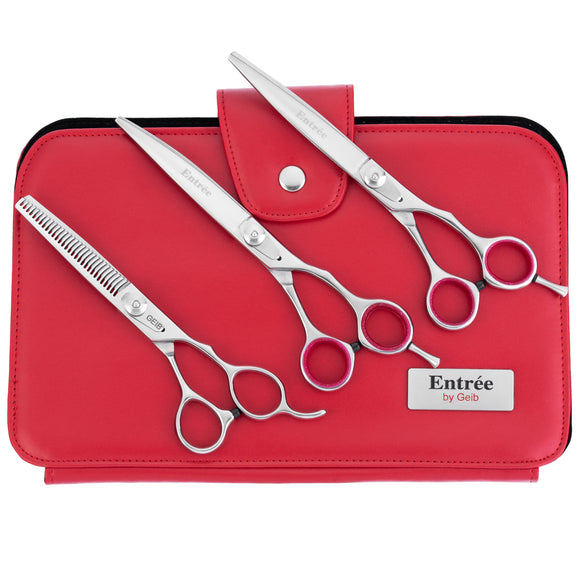 Geib Entree Grooming Scissors Set 7.5in – Japanese Stainless Steel, Includes Thinning Shears, 3 Pieces