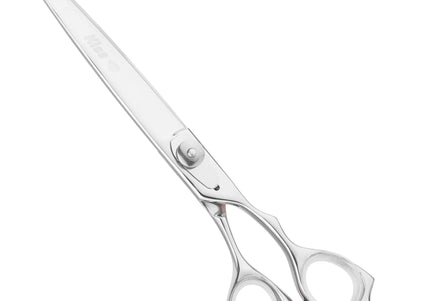 Geib Kiss Silver Pink Straight Scissors – 7.5in Micro-Bevel Blade, High-Quality Silver Finish