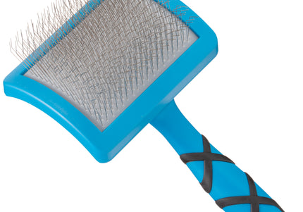 Groom Professional Slicker Brush Soft Large – Profiled Poodle Brush with Long Flexible Pins