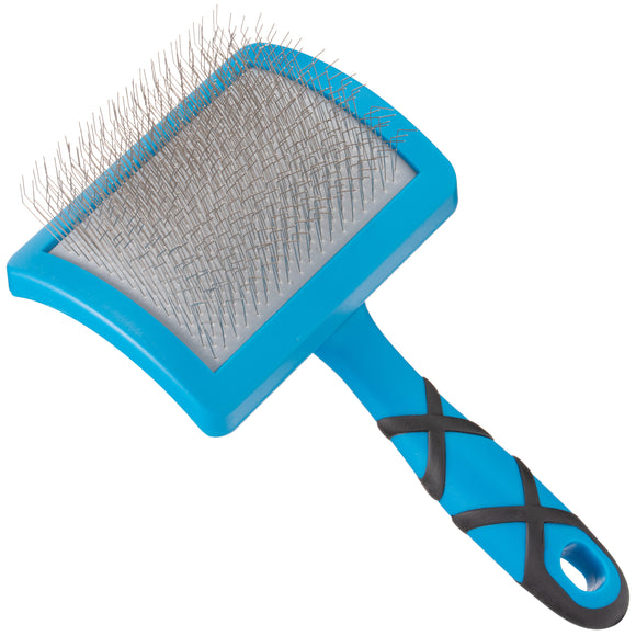 Groom Professional Slicker Brush Soft Large – Profiled Poodle Brush with Long Flexible Pins