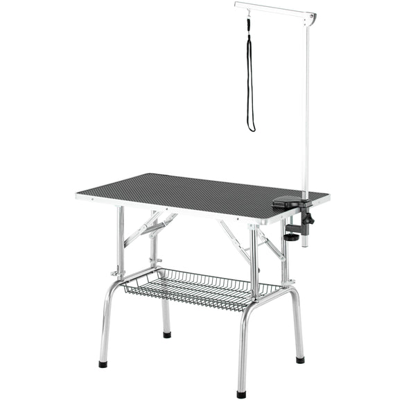 Blovi Solid Black Grooming Table 95x55cm – Adjustable Height, Stable Non-Slip Surface