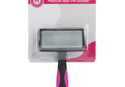 Blovi Medium Ball Pin Slicker Brush – Soft Safety Pin Design, Gentle Detangling