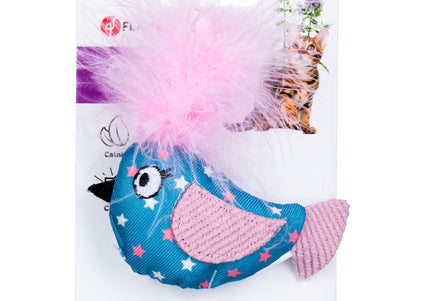 Flamingo Cat Winny Bird Teaser Toy – 10m Feather Boa, Catnip, Rustling Sound