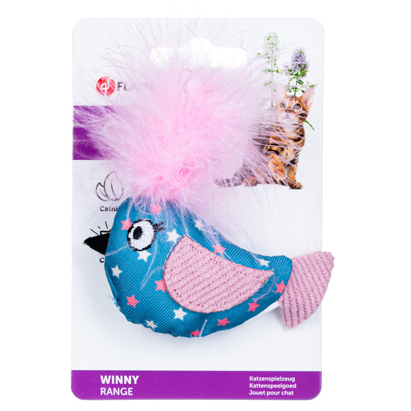 Flamingo Cat Winny Bird Teaser Toy – 10m Feather Boa, Catnip, Rustling Sound