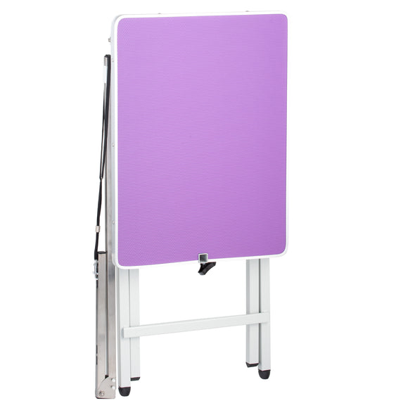 Blovi Display Table – Lightweight Handy Grooming Table with 60x45cm Purple Top