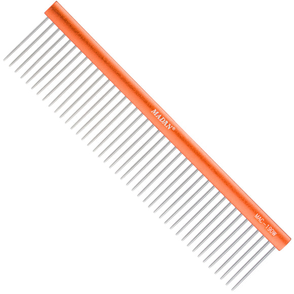 Madan Professional Light Comb 19cm – Lightweight Aluminum Handle, 3mm Spacing, Purple