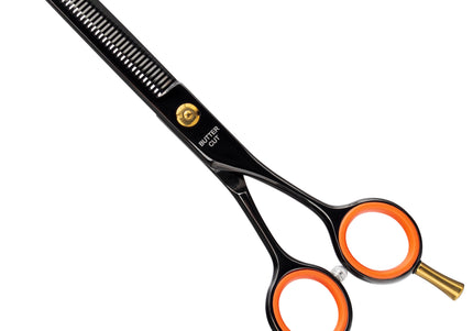 Geib Gator 008 Blender 6.5" – Japanese Steel Thinning Shears, Black Finish, 30 Teeth