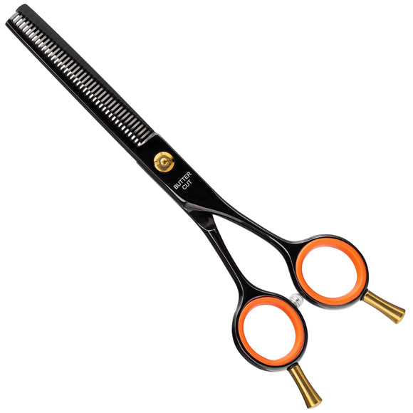 Geib Gator 008 Blender 6.5" – Japanese Steel Thinning Shears, Black Finish, 30 Teeth