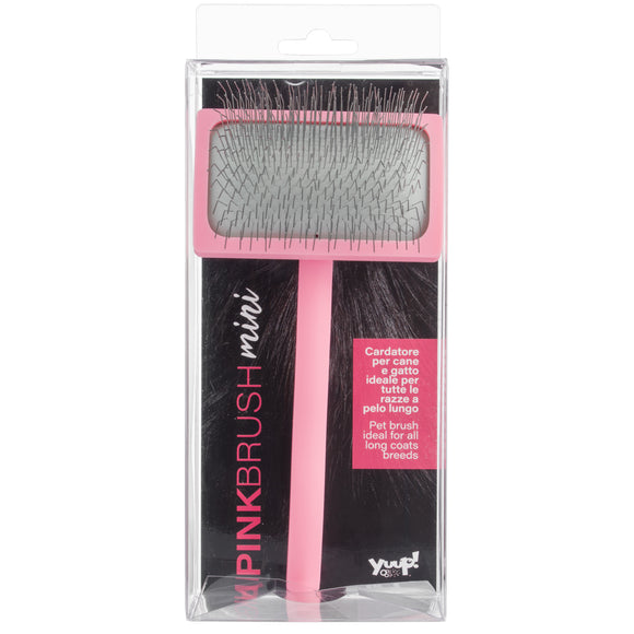 Yuup! Professional Pink Mini Brush – Compact Ergonomic Poodle Brush in Vibrant Pink