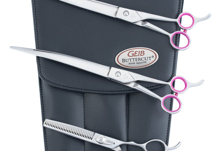 Geib Gator Scissors Set 10" – Japanese Stainless Steel, Professional Cutting and Thinning, 3 Pieces