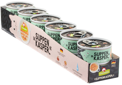 GranataPet Suppenkasper Chicken & Tuna Cat Soup – Tender Chicken and Tuna, 12 x 70g Pouches