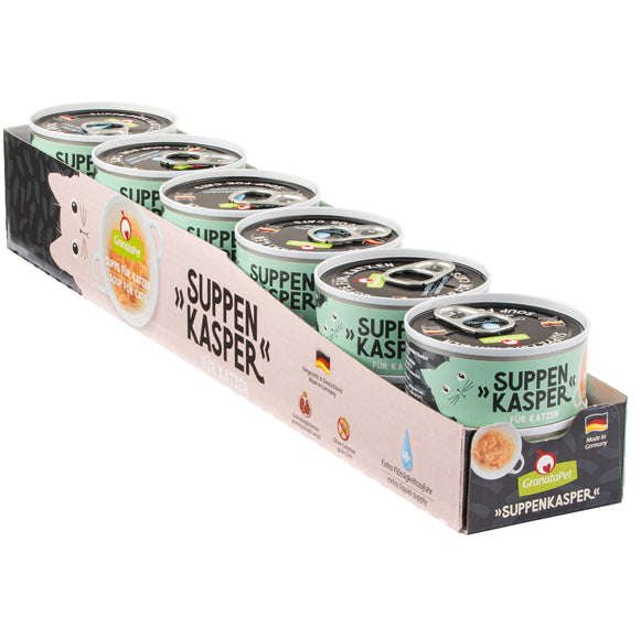 GranataPet Suppenkasper Chicken & Tuna Cat Soup – Tender Chicken and Tuna, 12 x 70g Pouches
