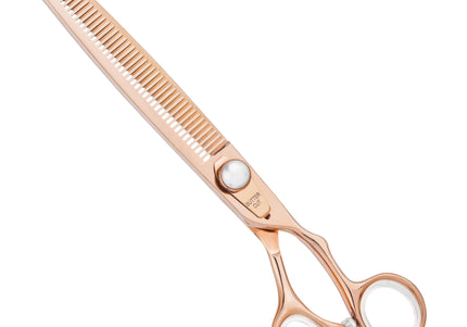 Geib Gold Pearl Blender 8.0" – Single-Sided Thinning Shear, 50 Teeth, Elegant Gold Finish